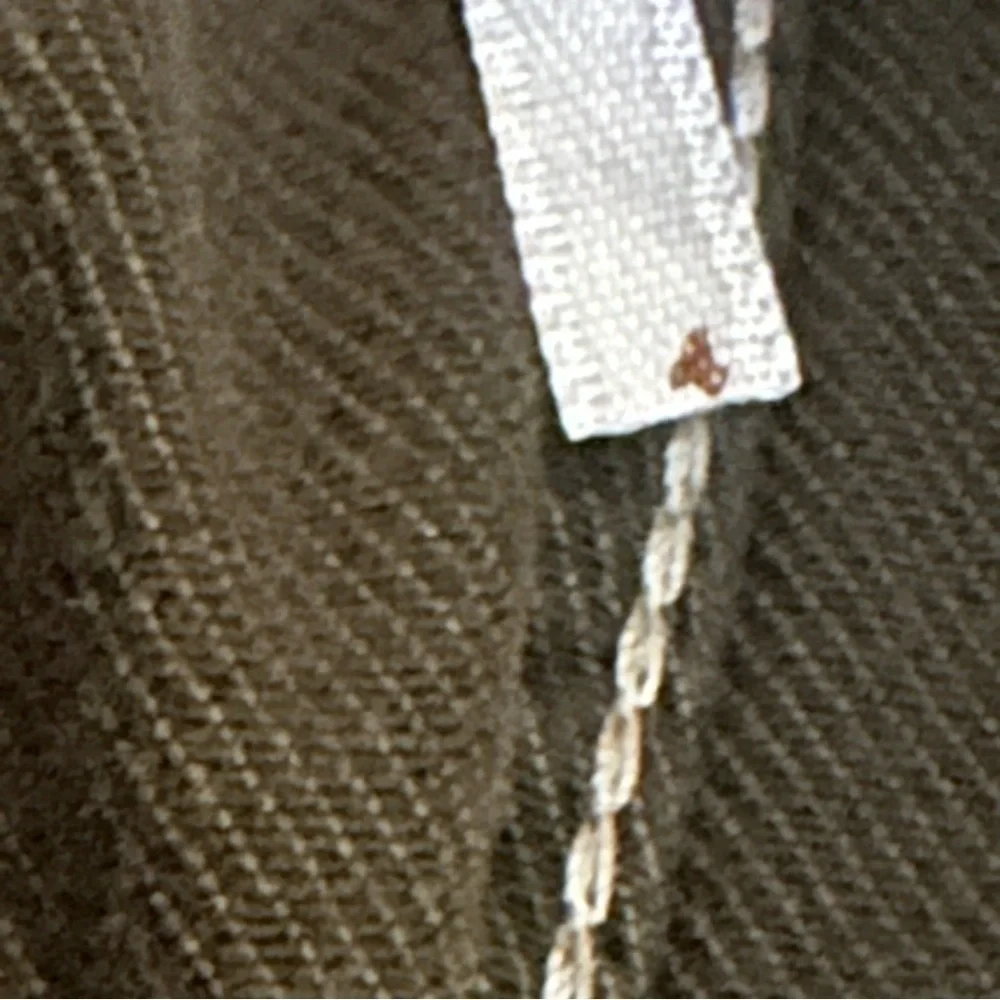 Free People Splendor  In The Grass Army Green Paper Bag Denim Skirt Size 4 NEW - Picture 10 of 11